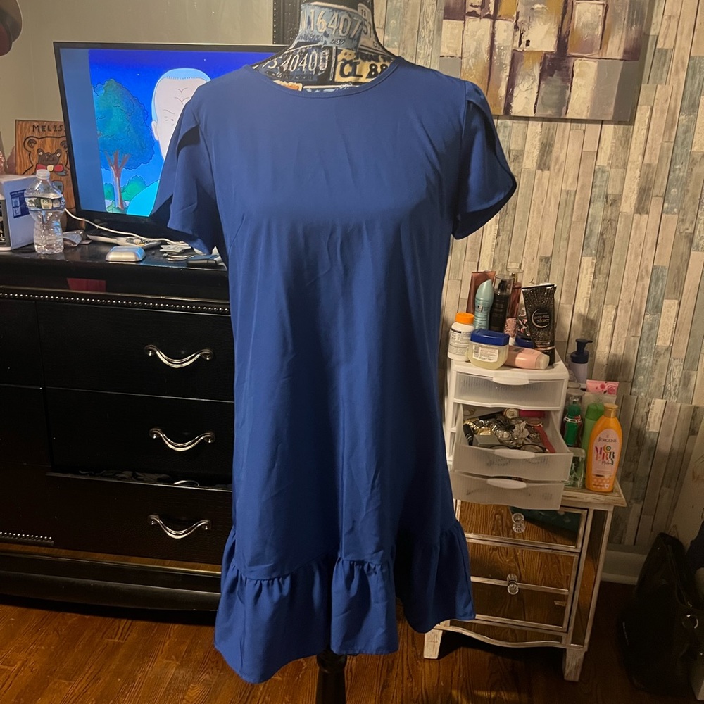 Beyove blue stylish summer dress